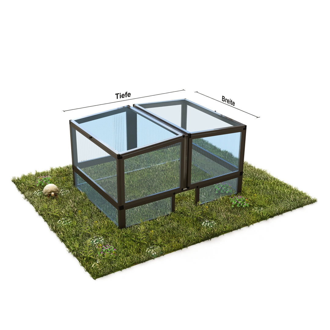 Schildkröten Frühbeet casa (125 x 125 cm) mit Unterbau